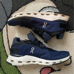 On Cloudnova Running Shoes Sneakers Navy Mens Size 9.5